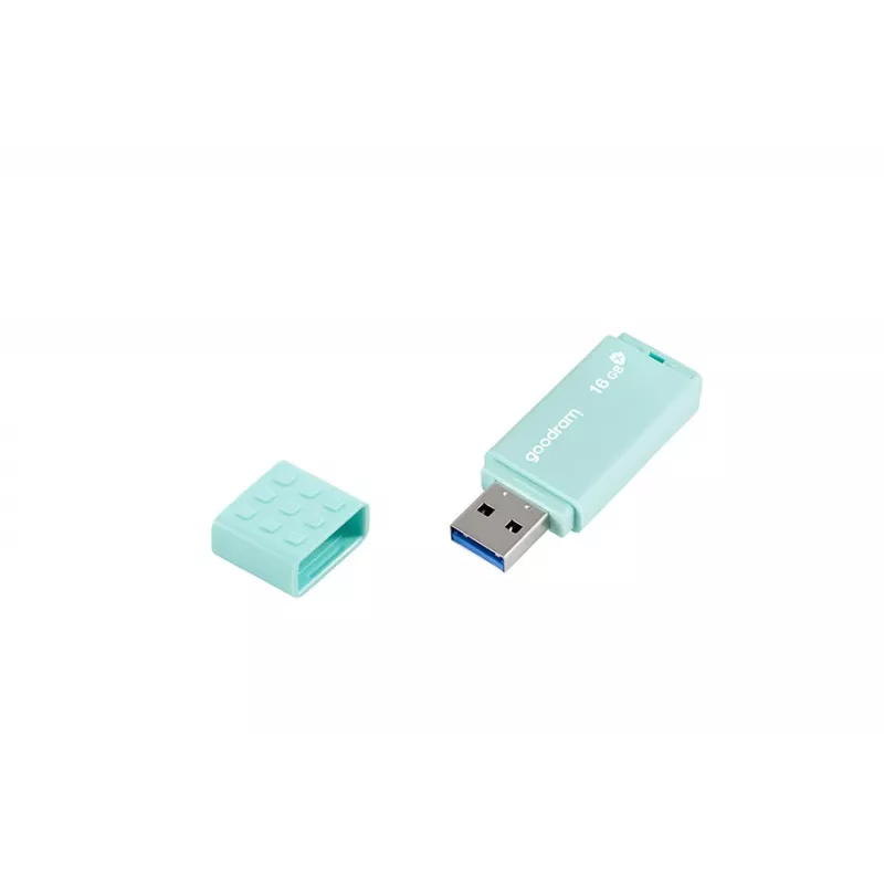 Pendrive GOODRAM UME3 CARE 16 GB USB typu A 3.2 Gen 1 (odczyt 60 MB/s, zapis 20 MB/s) turkusowy