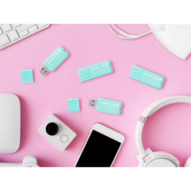 Pendrive GOODRAM UME3 32 GB USB Type-A 3.2 Gen 1 — turkusowy, odczyt 60 MB/s, zapis 20 MB/s