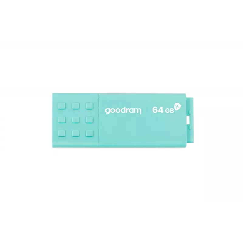 Pamięć USB GOODRAM 64 GB USB Type-A 3.2 Gen 1 UME3, turkusowa, odczyt 60 MB/s, zapis 20 MB/s