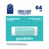 Pamięć USB GOODRAM 64 GB USB Type-A 3.2 Gen 1 UME3, turkusowa, odczyt 60 MB/s, zapis 20 MB/s