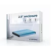 Obudowa HDD Gembird EE2-U3S-3-B — 2,5 cala, jednokieszeniowa, SATA, Mini‑USB A, do 7 TB, niebieska