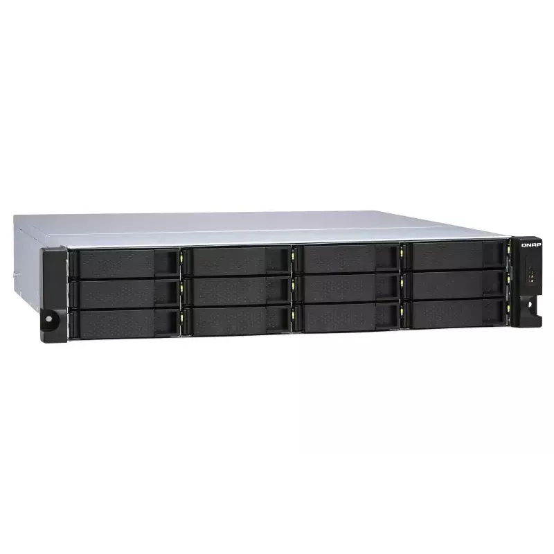 QNAP - TL-R1200S-RP - Festplatten-Array - 12 Schächte (SATA-600) SATA 6Gb/s (extern) Rack einbaufähig 2U