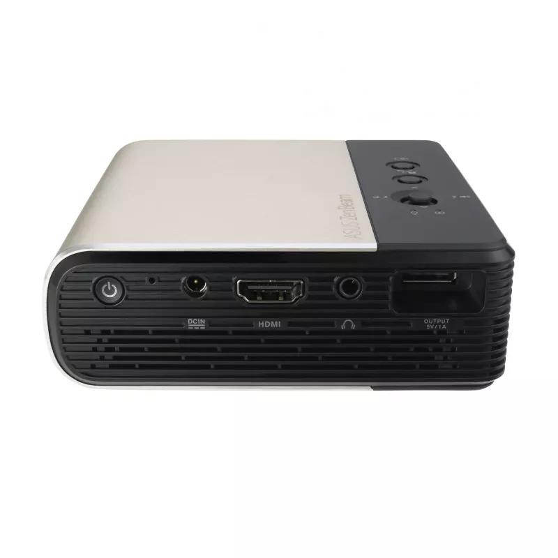 Projektor ASUS ZenBeam E2 o standardowej projekcji, 300 ANSI lumenów, DLP, WVGA (854x480), czarno-złoty