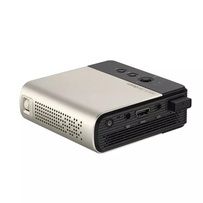 Projektor ASUS ZenBeam E2 o standardowej projekcji, 300 ANSI lumenów, DLP, WVGA (854x480), czarno-złoty