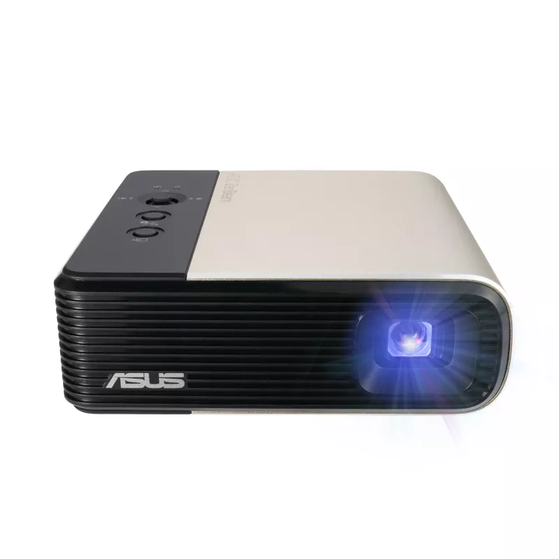 Projektor ASUS ZenBeam E2 o standardowej projekcji, 300 ANSI lumenów, DLP, WVGA (854x480), czarno-złoty