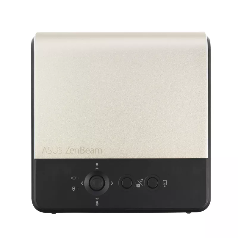 Projektor ASUS ZenBeam E2 o standardowej projekcji, 300 ANSI lumenów, DLP, WVGA (854x480), czarno-złoty