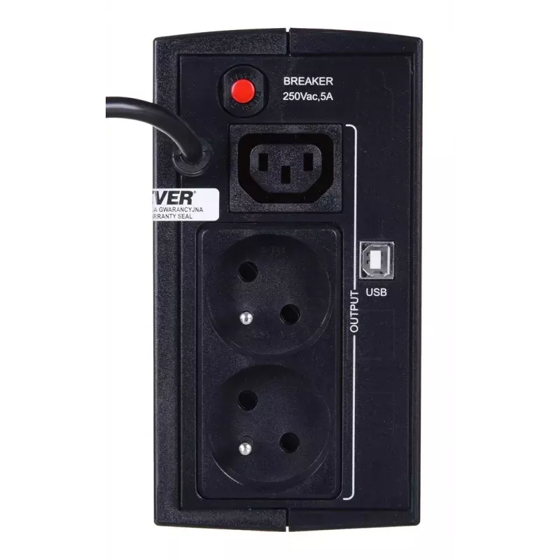 Zasilacz awaryjny UPS EVER DUO 550 PL AVR USB 550VA, 0,55 kVA / 330 W, Line-Interactive, 3× gniazda C13, akumulator 12V 5Ah