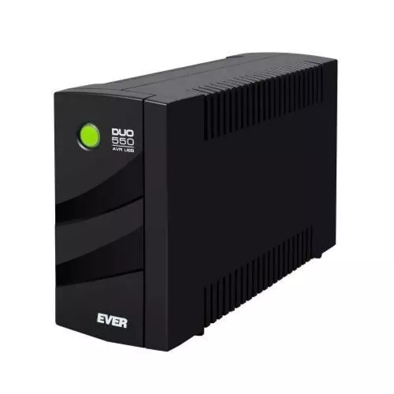 Zasilacz awaryjny UPS EVER DUO 550 PL AVR USB 550VA, 0,55 kVA / 330 W, Line-Interactive, 3× gniazda C13, akumulator 12V 5Ah