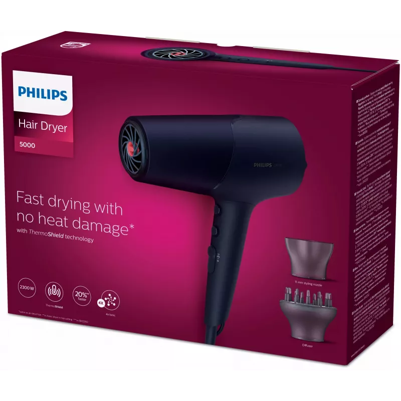 Philips seria 5000 BHD510/00 suszarka do włosów, 2300 W, jonizacja, dyfuzor
