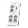 Philips SPN7060WA/60 listwa przeciwprzepięciowa biała 6 gniazd AC 2 m