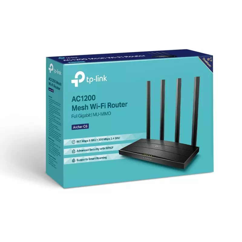 Router bezprzewodowy TP-Link Archer C6 Fast Ethernet Dual-band (2,4 GHz / 5 GHz) Biały