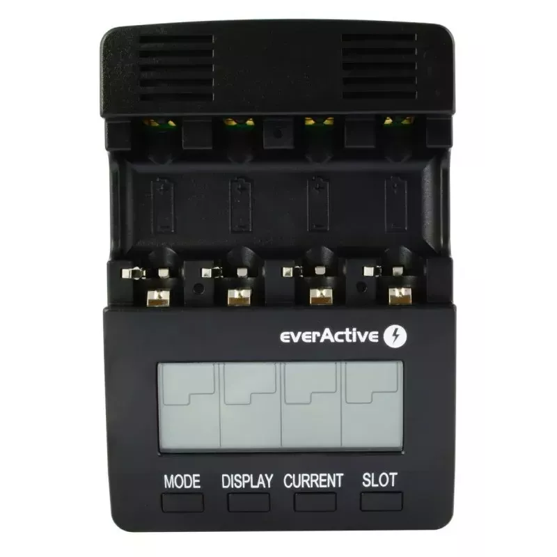 Ładowarka do akumulatorów everActive NC-3000 — uniwersalna ładowarka do AA/AAA/C/D (4-komorowa) czarna, 100–240 V