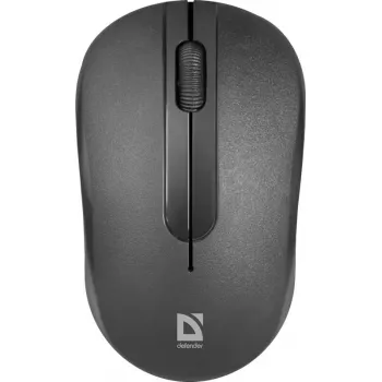 Bezprzewodowa mysz optyczna DEFENDER HIT MM-495 RF, oburęczna, 1600 DPI, odbiornik USB RF, czarna