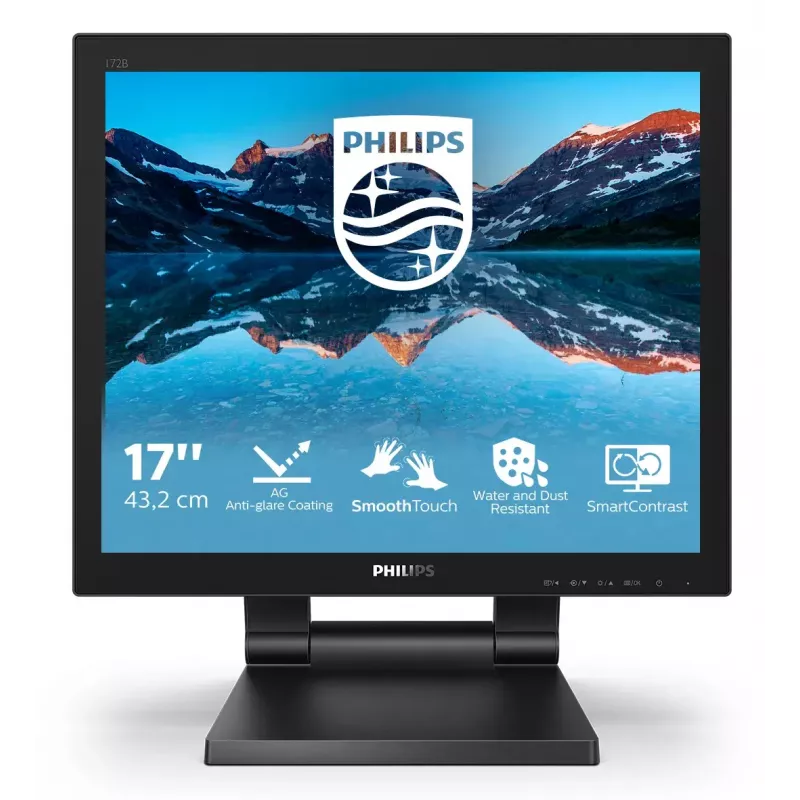 Philips 172B9TL/00 monitor komputerowy 43,2 cm (17 cali) 1280 x 1024 pikseli Full HD LCD ekran dotykowy Czarny