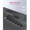 ICY BOX IB-HUB1701-C3 USB 3.2 Gen 1 (3.1 Gen 1) Type-B 5000 Mbit/s Antracytowy