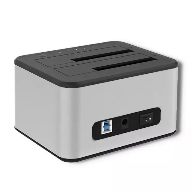 Stacja dokująca QOLTEC 5316 na 2x 2,5/3,5 cala HDD/SSD, SATA, USB 3.0 (5 Gb/s), obudowa aluminiowa