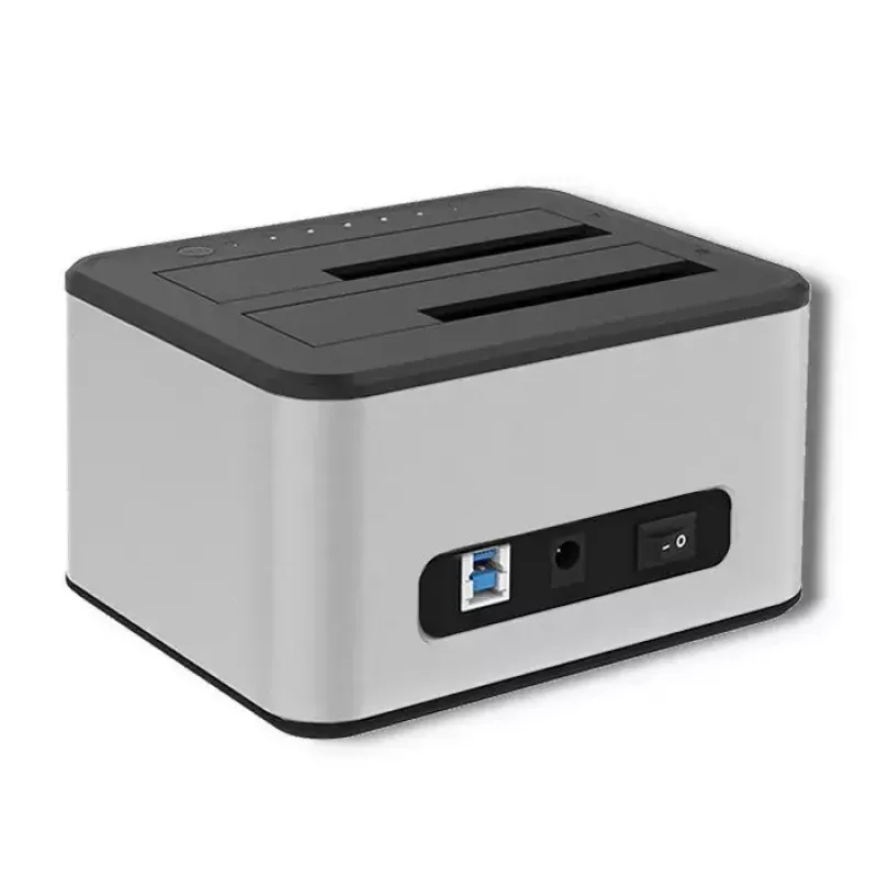Stacja dokująca QOLTEC 5316 na 2x 2,5/3,5 cala HDD/SSD, SATA, USB 3.0 (5 Gb/s), obudowa aluminiowa