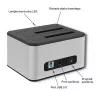Stacja dokująca QOLTEC 5316 na 2x 2,5/3,5 cala HDD/SSD, SATA, USB 3.0 (5 Gb/s), obudowa aluminiowa
