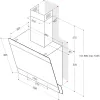 Whirlpool AKR 65F LM K Montowany na ścianie Czarny 375 m³/h
