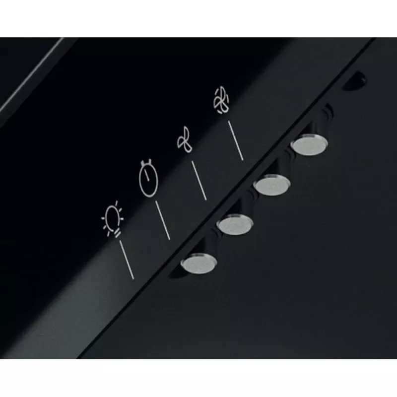 Whirlpool AKR 65F LM K Montowany na ścianie Czarny 375 m³/h