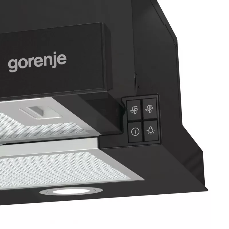 Gorenje TH62E4BG Półzabudowany (wysuwany) Czarny 450 m³/h