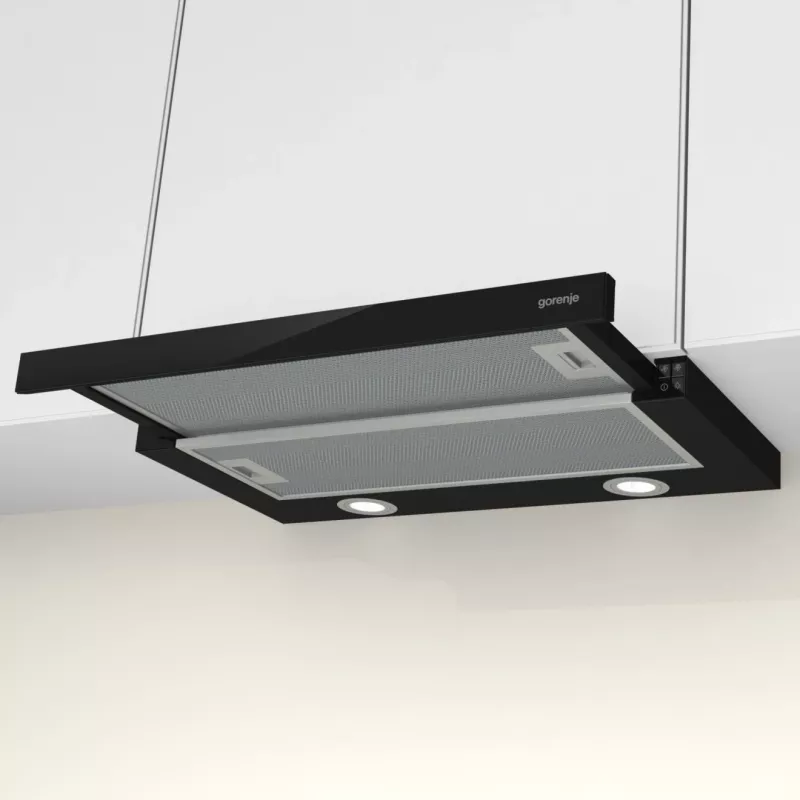 Gorenje TH62E4BG Półzabudowany (wysuwany) Czarny 450 m³/h