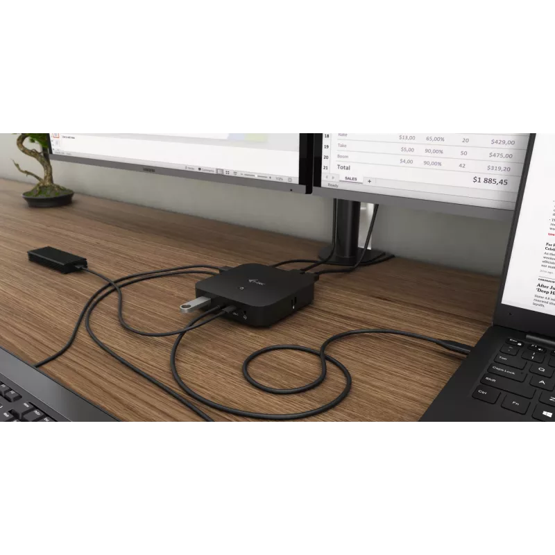 Stacja dokująca i-tec USB-C HDMI DP z zasilaniem Power Delivery 100 W