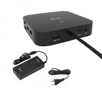Stacja dokująca i-tec USB-C HDMI DP z zasilaniem Power Delivery 100 W + uniwersalna ładowarka 100 W