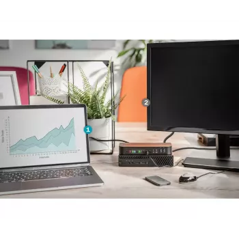 Przełącznik KVM DIGITUS, 2x1 DP, DP/HDMI Out, USB 4Kx2K@60Hz