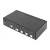 Przełącznik KVM Digitus 4 Porty Pojedynczy Wyświetlacz 4K HDMI