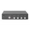 Przełącznik KVM Digitus 4 Porty Pojedynczy Wyświetlacz 4K HDMI