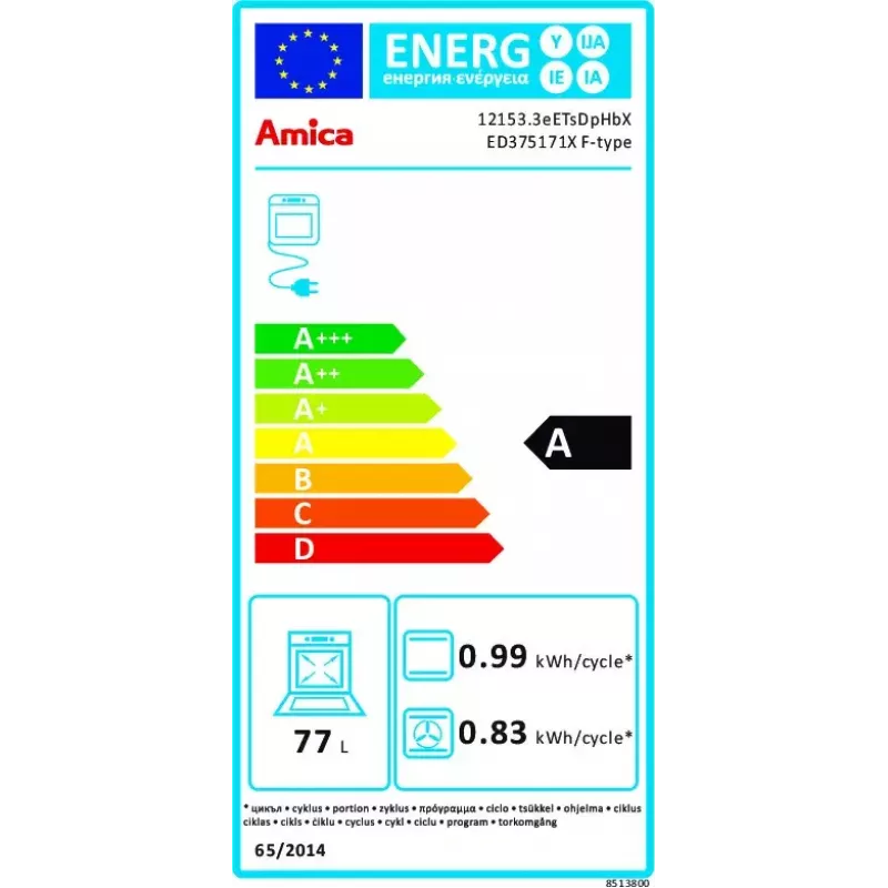 Piekarnik Amica ED375171X F-TYPE, elektryczny