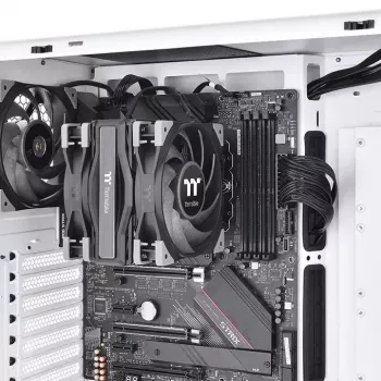 Chłodzenie procesora THERMALTAKE Toughair 510, dwa wentylatory 120 mm, 4 ciepłowody, 159,5×98,8×123,6 mm, czarny
