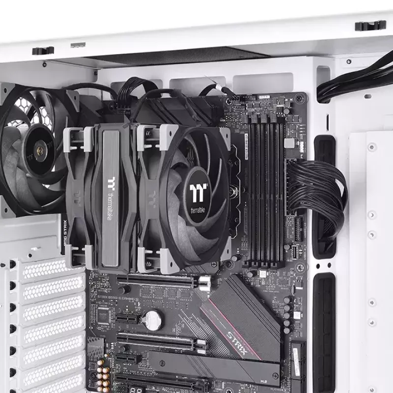 Chłodzenie procesora THERMALTAKE Toughair 510, dwa wentylatory 120 mm, 4 ciepłowody, 159,5×98,8×123,6 mm, czarny