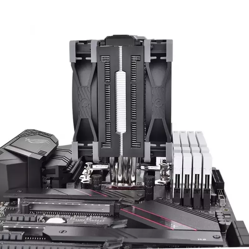 Chłodzenie procesora THERMALTAKE Toughair 510, dwa wentylatory 120 mm, 4 ciepłowody, 159,5×98,8×123,6 mm, czarny