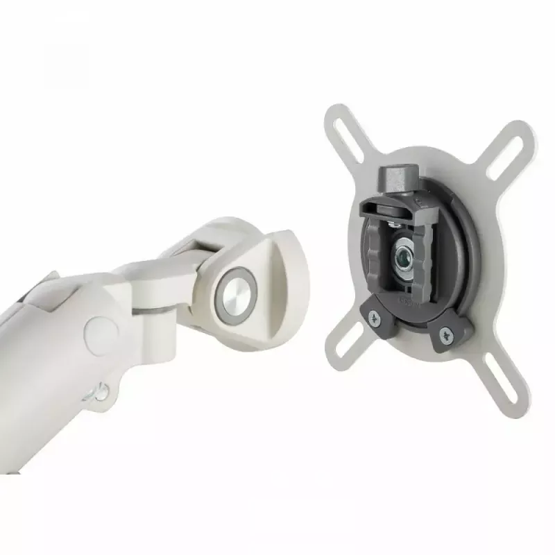 Uchwyt biurkowy do monitora ART RAMM L-19GD dla monitorów 17–32 cale, wspomagany gazowo, 2–9 kg, 2x USB 3.0, biały, zacisk