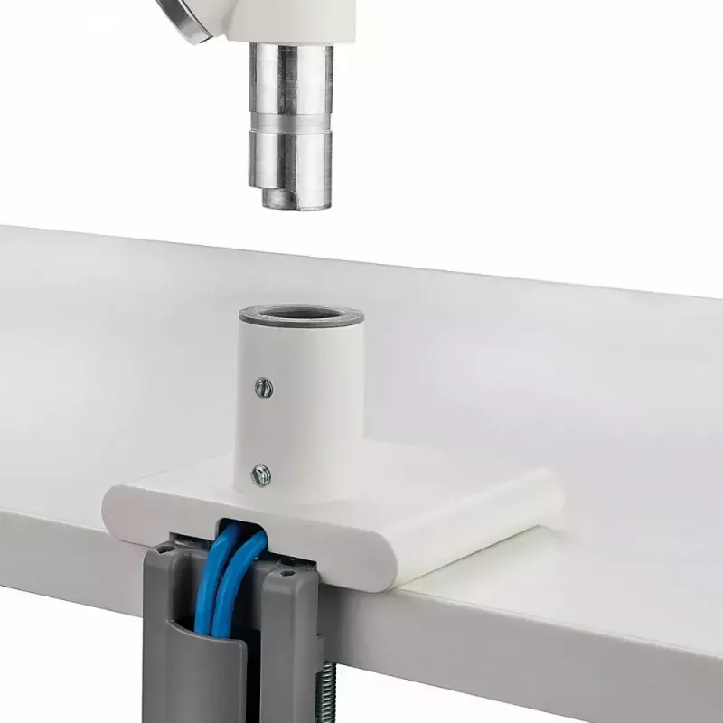 Uchwyt biurkowy do monitora ART RAMM L-19GD dla monitorów 17–32 cale, wspomagany gazowo, 2–9 kg, 2x USB 3.0, biały, zacisk