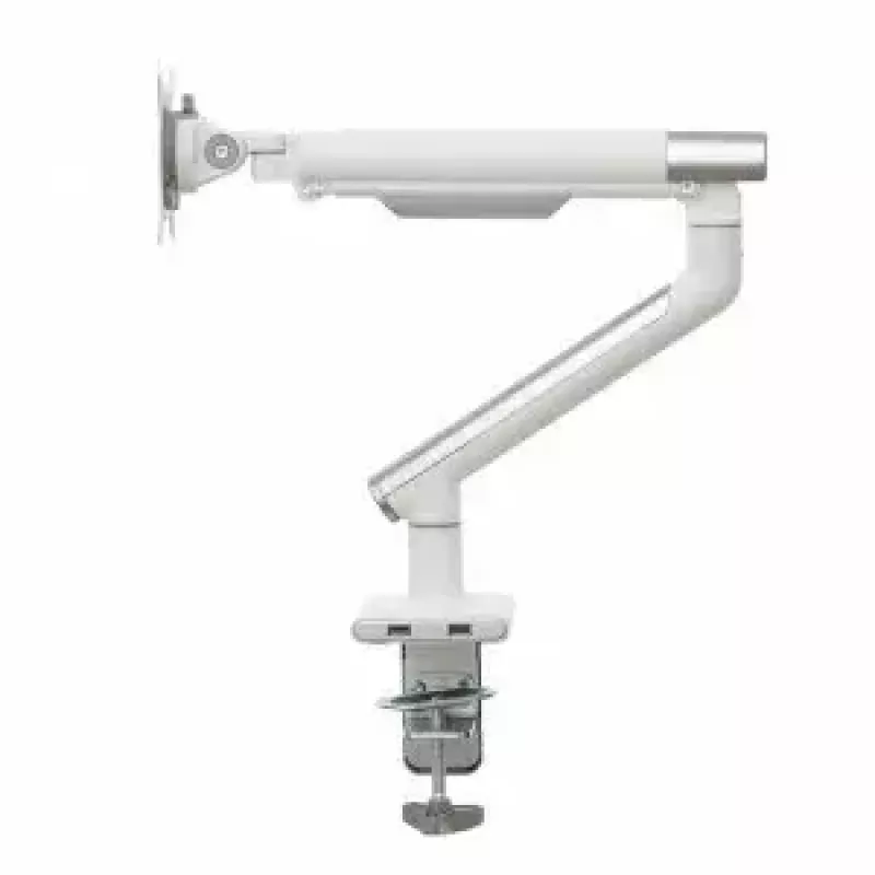 Uchwyt biurkowy do monitora ART RAMM L-19GD dla monitorów 17–32 cale, wspomagany gazowo, 2–9 kg, 2x USB 3.0, biały, zacisk