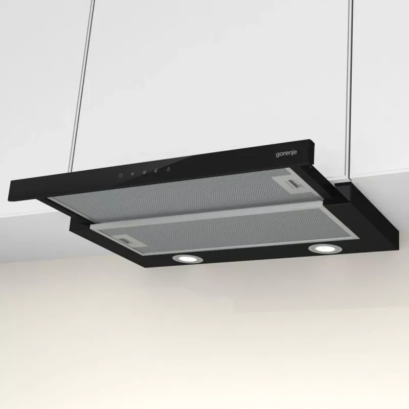 Gorenje TH64E4BG Półzabudowany (wysuwany) Czarny 450 m³/h