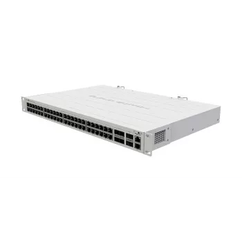 Zarządzalny przełącznik Gigabit Ethernet L2 MikroTik CRS354-48G-4S+2Q+RM — 48x Gigabit RJ-45, 4x SFP+, 2x QSFP+, 10G, do montażu w szafie