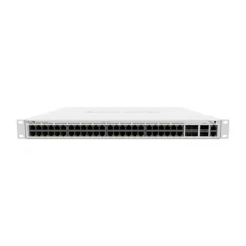 Zarządzalny przełącznik L3 MikroTik CRS354-48P-4S+2Q+RM — 48× Gigabit RJ-45, 4× SFP+, 2× QSFP+, 48 portów PoE
