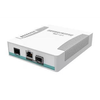 Przełącznik sieciowy MikroTik CRS106-1C-5S — 5× Gigabit RJ-45, 5× SFP, PoE, 30V DC
