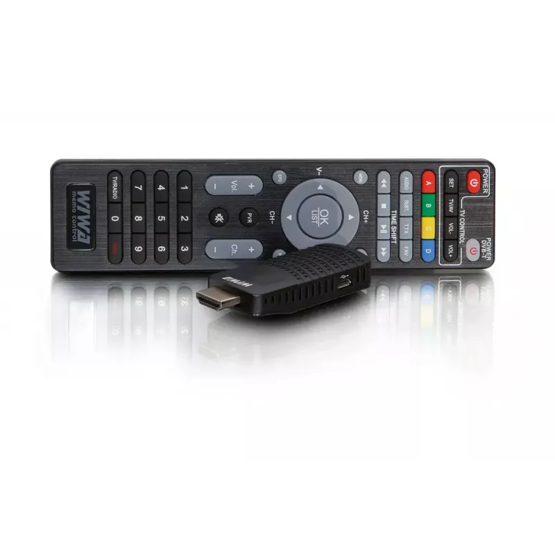 Odbiornik DVB-T/DVB-T2 WIWA H.265 MINI — Cyfrowy tuner naziemny H.265 HD, Full HD, HDMI, USB, 5V/1.5A