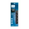 Philips SPN7080BA/60 ochrona przeciwprzepięciowa Czarny 8 gniazdo AC 2 m