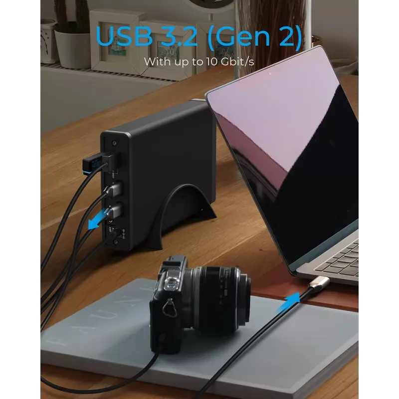 ICY BOX IB-382H-C31 Obudowa HDD/SSD Czarny 2.5/3.5 cala