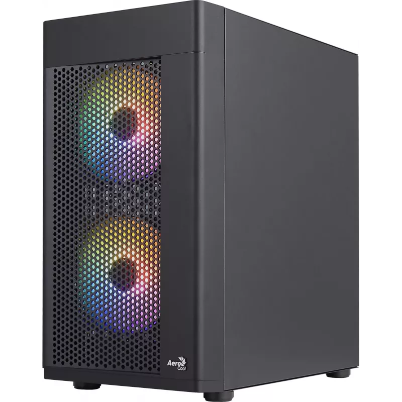 Aerocool HEXFORMBKV2 Obudowa Micro ATX 3 Wentylatory FRGB Czarna
