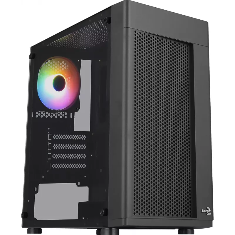Aerocool HEXFORMBKV2 Obudowa Micro ATX 3 Wentylatory FRGB Czarna