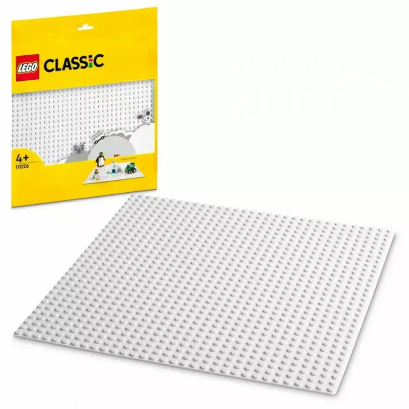 Płyta konstrukcyjna LEGO 11026 — płytka podstawowa 32x32 wypustki, biała