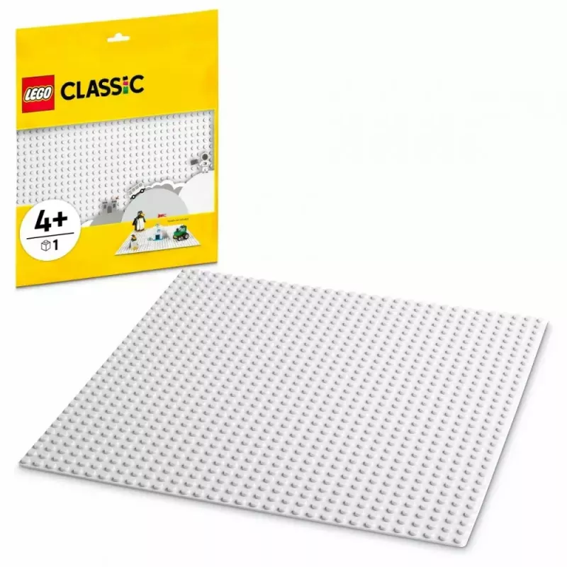 Płyta konstrukcyjna LEGO 11026 — płytka podstawowa 32x32 wypustki, biała