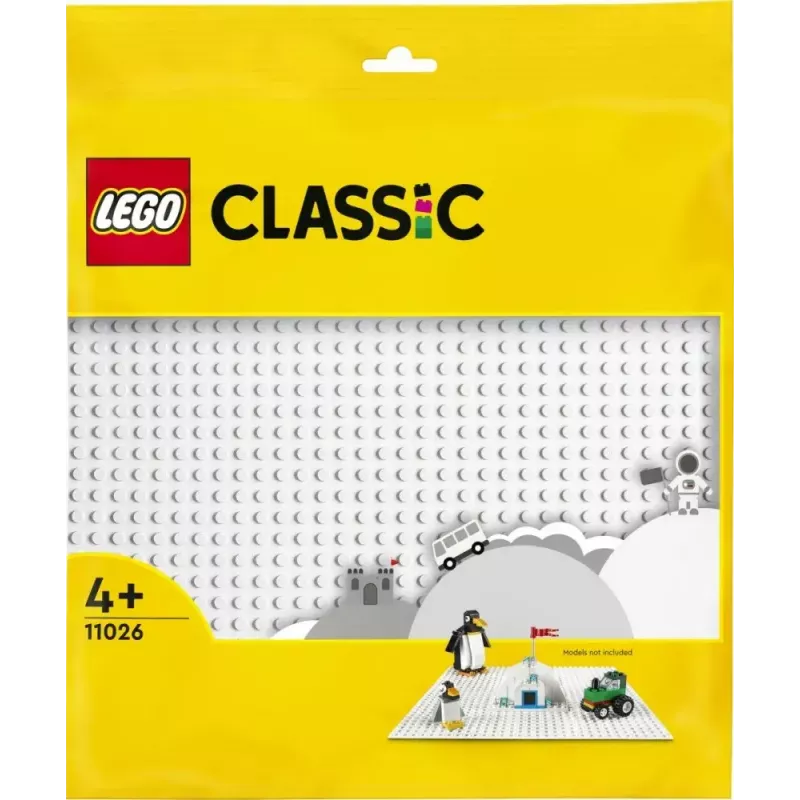 Płyta konstrukcyjna LEGO 11026 — płytka podstawowa 32x32 wypustki, biała